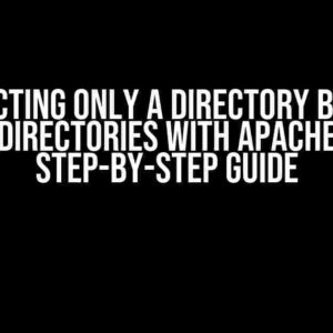 Protecting Only a Directory but Not Subdirectories with Apache2: A Step-by-Step Guide