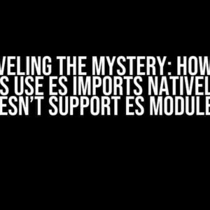 Unraveling the Mystery: How does NestJS use ES imports natively but doesn’t support ES modules?